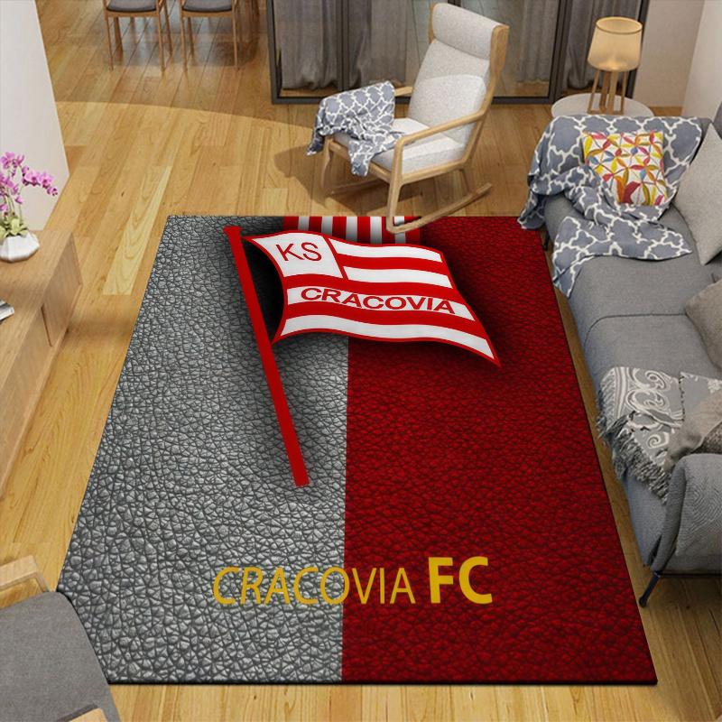 KS Cracovia Home Sofa Decoration for Living Room & Bedroom, Non‑Slip Play Flannel Floor Mat for Game Room