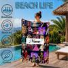 Custom Name Beach Towel Taylor Top singer Microfiber Beach Towel, Lightweight for Summer Travel, Swimming Pool Fan Birthday Gift