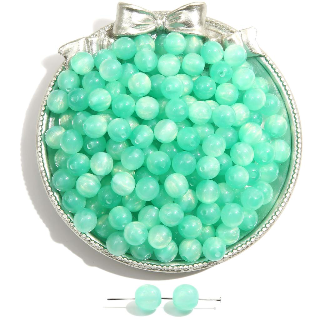 10-50 шт., бусины из смолы ручной работы, золотая фольга, бусины «кошачий глаз» для ожерелья, браслета, сережек, изготовления ювелирных изделий, бусины