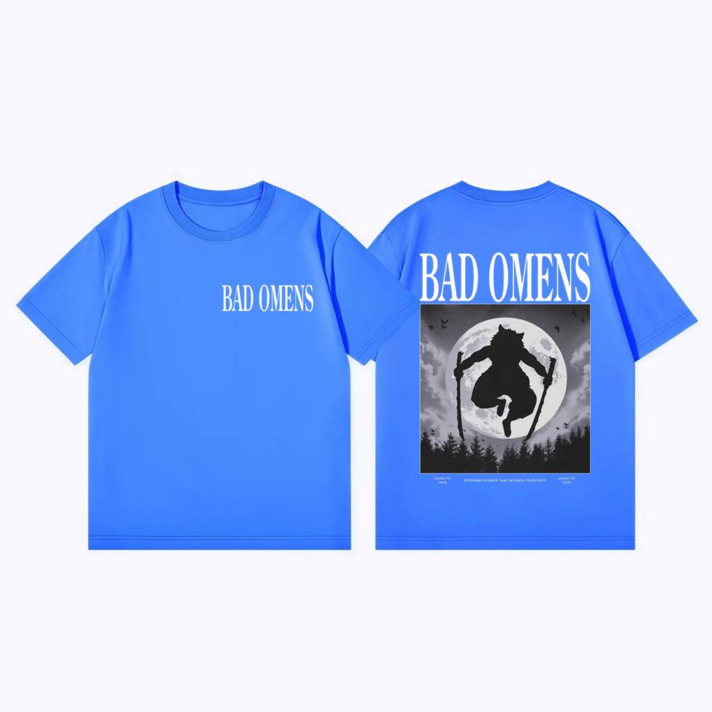 Rock Band Bad Omens Мерч Футболки Мужские Женские Мода Уличного Стиля Тренд Короткий Рукав Футболка Летняя Повседневная Свободная Хлопковая Футболка