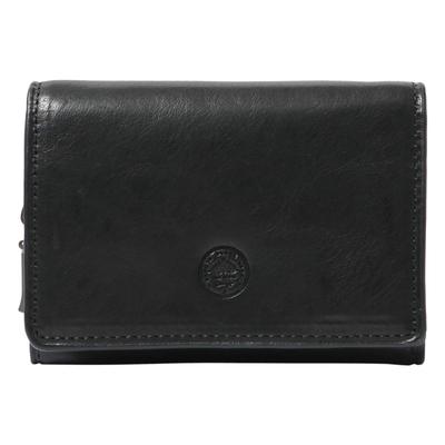 Черный кошелек Trifold из натуральной кожи Minimo Black [Label] мужской BL-627603-10