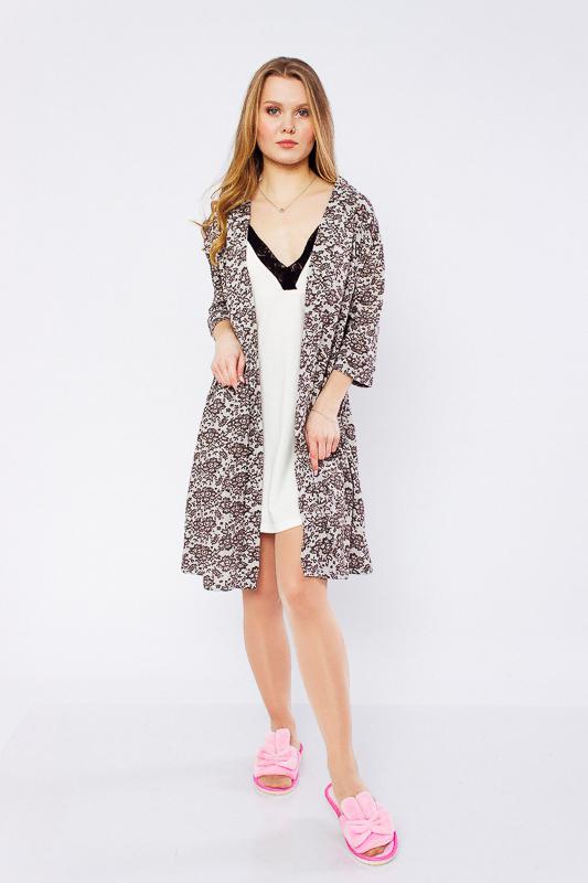 Women’s Robe and Nightgown Set – Soft, Elegant & Luxurious, Any Season, 8000-002 HC