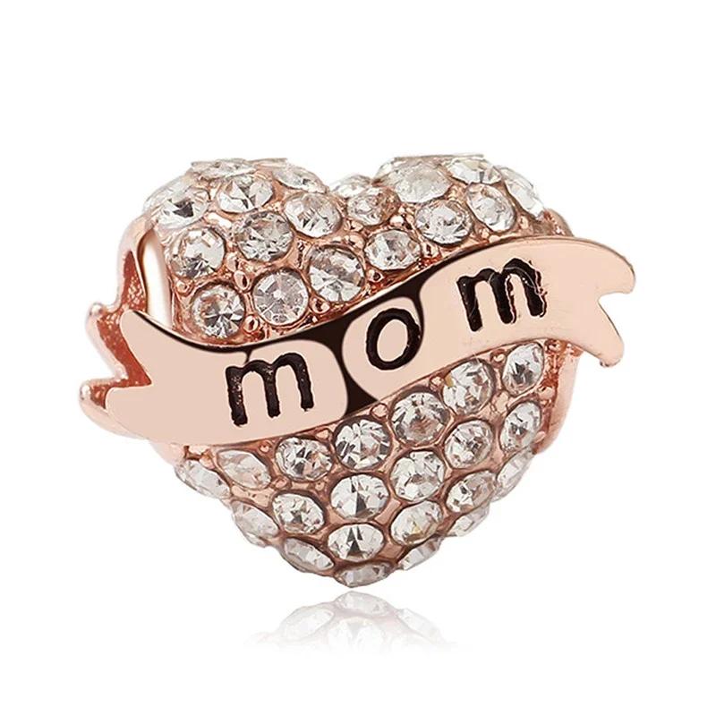 Новые бусины «Любовь, папа, бабушка, мама, сестра, лучшие друзья», подходят для браслета и браслета «сделай сам», для женщин, изготовление ювелирных изделий, Прямая поставка