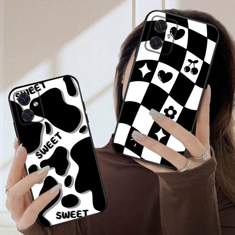 White color block For Motorola Moto G 04 G05 G14 15 24 34 35 54 55 75 84 85 Edge 40 50 Fusion 60 Fusion silicone soft phone case