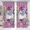 High Density Blackout Curtains Cartoon Curtains Cute Sweet Unicorn Digital Printing Blackout Curtains
