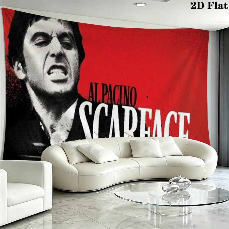 Scarface Wall Tapestry Aesthetic Wall Hanging Printed Fabric Blanket Decorative Tapestries for Bedroom Living Room Home Decor