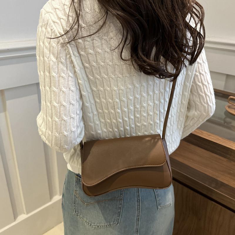 Минималистичная однотонная модная сумка-слинг Cloud Flap, легкая сумка через плечо для поездок на работу, сумка для телефона для девочек-подростков, идеально подходит для прогулок