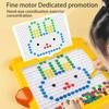 1 Set Painting Board Stone Bead Hand-eye Coordination Puzzle Toy with Reference Card Magnetic Graffiti Board Kindergarten Toy