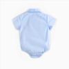 Misia Luxury Baby Romper Short Ages 18 Months Boy's Jumpsuit, Spring/Autumn, Sleeve, Button-Down, Cotton, Collared, 0-3, Blue, 9378,