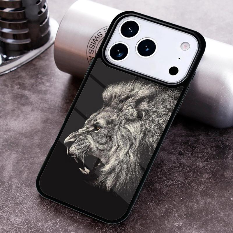 Чехол для телефона «Рычащий Король Лев» для iPhone 17 16 15 Pro Max Air 14 13 12 11 Plus Ударопрочный чехол