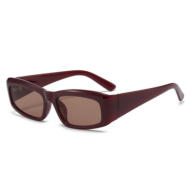 Retro Square Sunglasses Uv400 Protection Black Frame Grey Lens Fashion Streetwear Sunnies