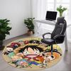 1 шт. Круглый ковер с принтом One Piece для офиса, под офисные стулья, спальни, гостиной, домашнего декора a1022130