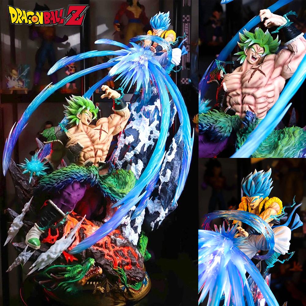 50 см / 19,69 дюйма Аниме Фигурка Dragon Ball Gogeta VS Broli Фигурки Действия Статуэтка из Поливинилхлорида Настольное Украшение Коллекционная Миниатюрная Игрушка