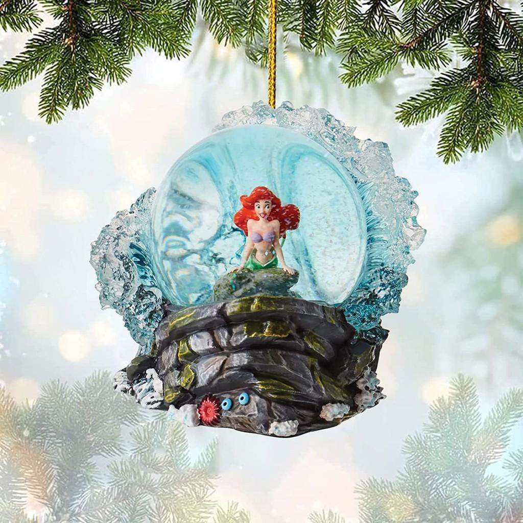 Beautiful Princess And Beast Acrylic Cartoon Christmas Tree Ornament For Parties