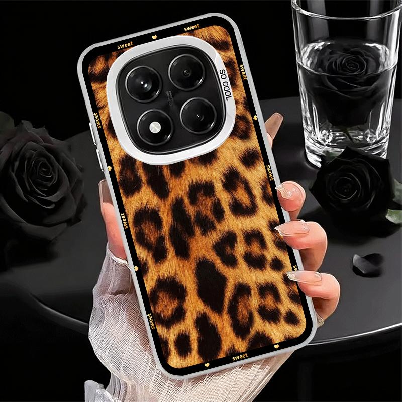 Модный милый чехол для телефона с леопардовым принтом для Xiaomi Redmi Note 13 14 15 Pro Plus 12S 12 11S 11 11T 10S 10 Ударопрочный чехол Ba