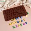 Silicone Letter Number Chocolate Cake Baking Molds,Happy Birthday Cake Decor Fondant Mold