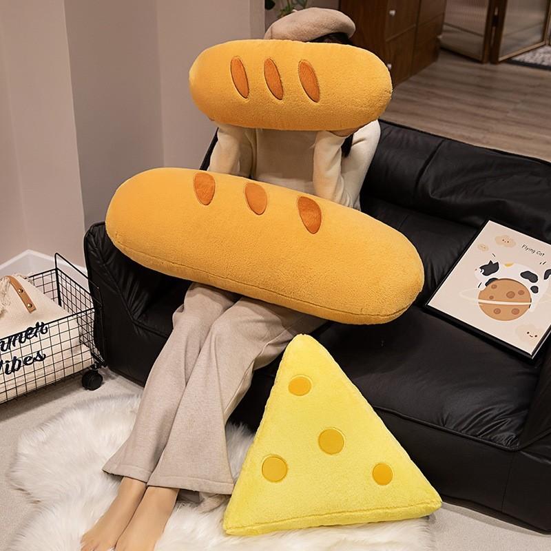 Simulation Cute Baguette Cheese Plush Toy Girls Children Sleep With Dolls Gift