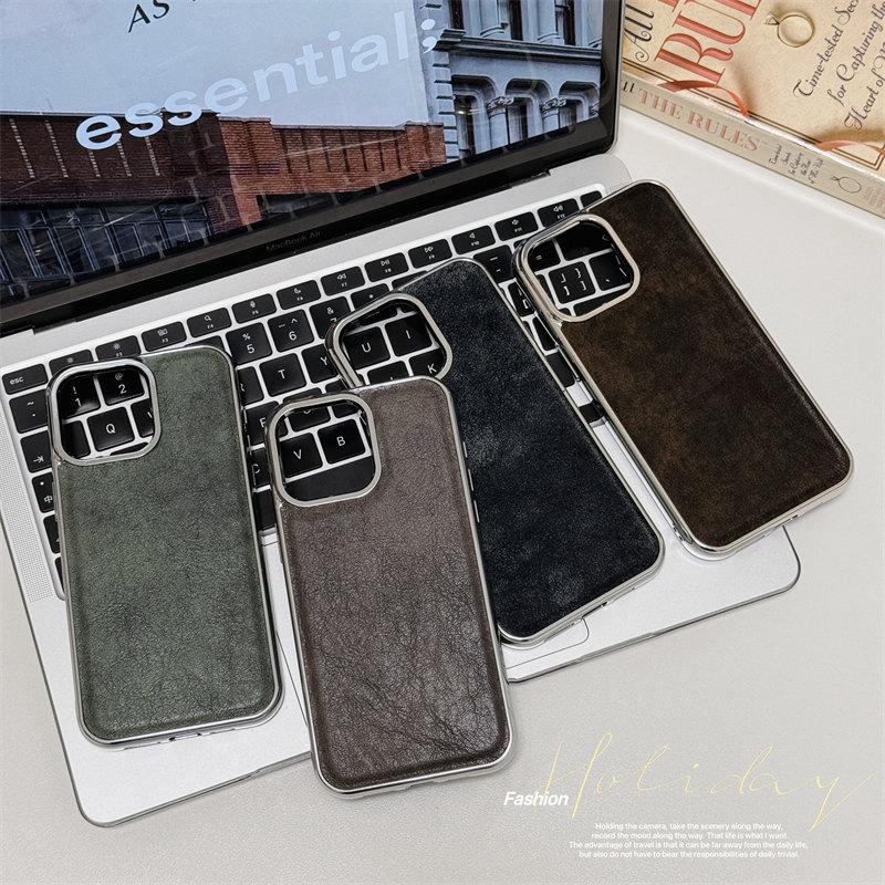 Роскошный винтажный высококачественный чехол для телефона с рисунком из старого меха для iPhone 15 Pro Max 14 13 12 Pro, универсальный защитный чехол от падения