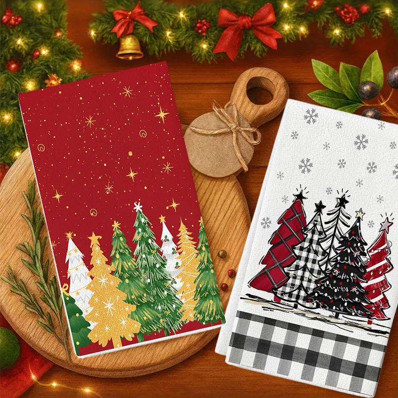 Рождество Рождественская Атмосфера Рождественские Украшения Микрофибра Принадлежности для Ванной Ручные Полотенца Носовой Платок 40x60см