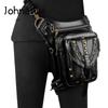 Moto & Biker Women Waist Pack Multifunctional Belt Bag Fashion Rivet Pu Leatehr Shoulder & Crossbody Bags