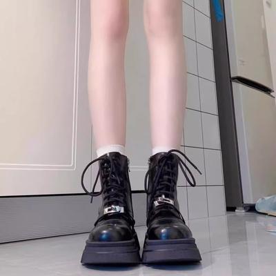 Распродажа брендовых сапог Martin, новые британские ботинки средней длины, черные короткие ботинки, локомотивные ботинки с толстой подошвой