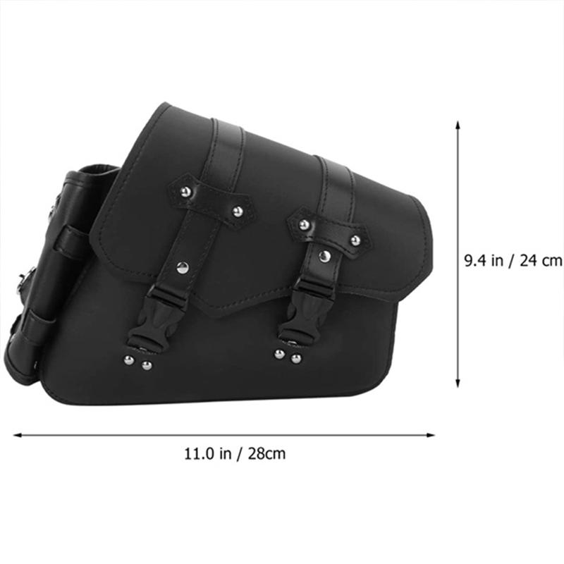 ABOK-Motorcycle Saddle Bag Rocker Bag Side Tool Bag Rocker Bag Bicycle Replacement Accessories Black Versatile