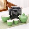 Travel Tea Set Ceramic Quick Cup Outdoor Camping Portable Tea Set One Pot Three Cups Set