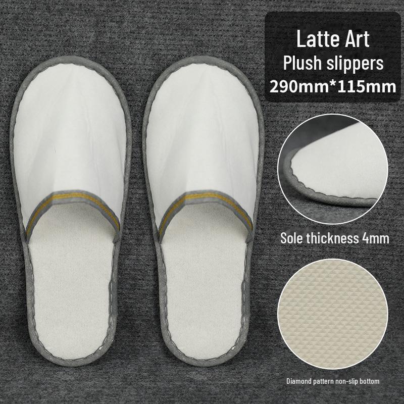 Thickened Non-Slip Disposable Slippers for Hotels, B&Bs, Beauty Salons, Home Hospitality - Cotton & Linen, Breathable
