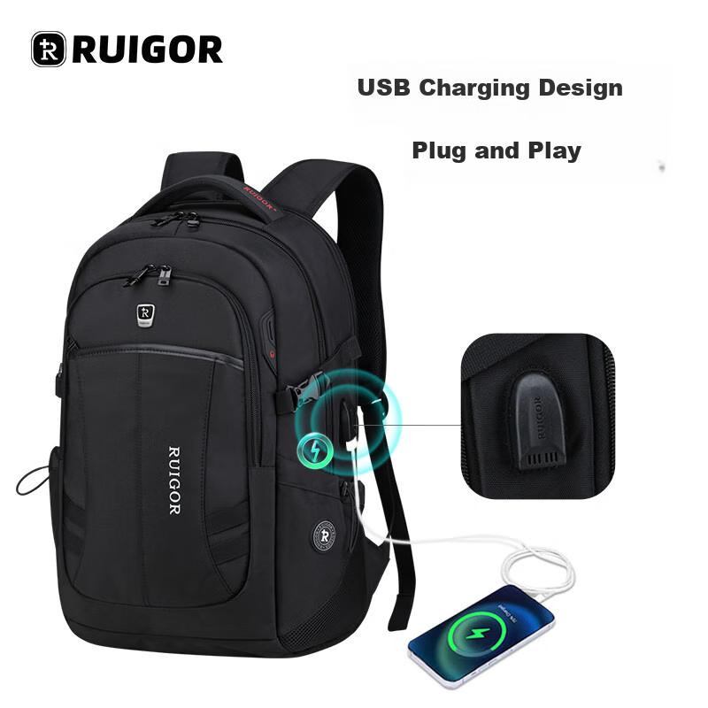 Ruige Swiss Army Knife Business Commute Backpack, 15.6-Inch Laptop Bag, Shoulder Bag, Computer Bag, Student Schoolbag