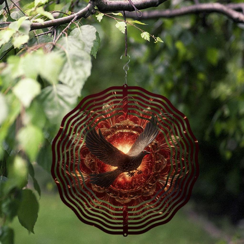 10 Inch Hanging Wind Spinner Outdoor Decor with 360 Rotating Hook for Garden Balcony Patio Spring Summer Decorative Gift