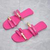 2024 New Women's Shoes Summer Flats Casual Flip Flops Dress Shallow Female Slides Rome Open-toe Slippers Women Slingback Sandals