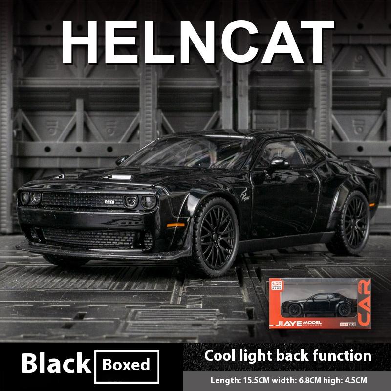 1:32 Dodge Challenger Hellcat Игрушечная машина Масштаб Литой Металлический Игрушечный Автомобиль Инерционный Hellcat Модельные Автомобили со Звуком и Светом Hellc
