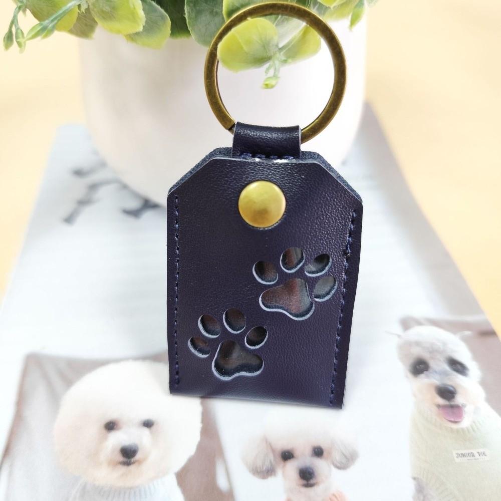 Puppy Pet Hair Storage Bag Keyring Dogs Paw Pendant Dog Hair Storage Box Pet Hair Keychain  Unisex