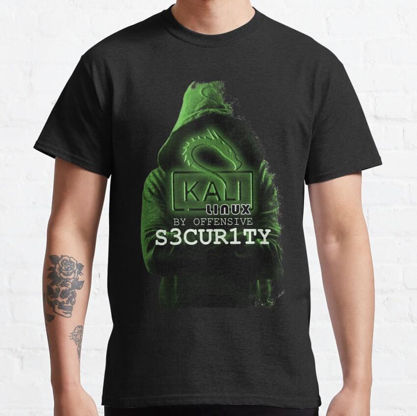 Kali Linux Operating System Hacking And Security T Shirt 100% Cotton T-Shirt Backtrack Ubuntu Mint Tees Clothes Plus Size