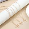 Friends Pendant Memorial Jewelry Heart-shaped Pendant Love Couple Necklace Valentine's Day Necklace
