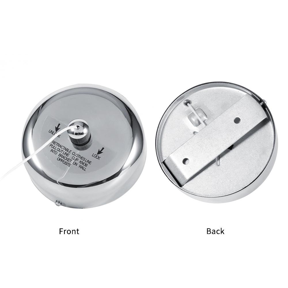 2.8m Wall Mounted Clothesline Silver Laundry Drying Line Stainless Steel Clothesline  Hotel Laundry