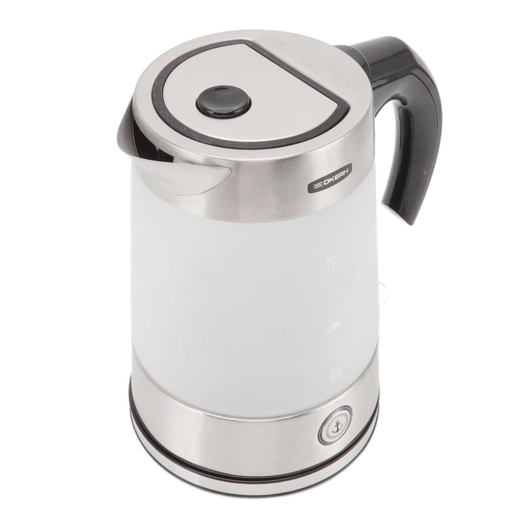 Электрический чайник 1,7 л из боросиликатного стекла, чайник для чая и кофе, автоматический отключаемый водонагреватель для кухни