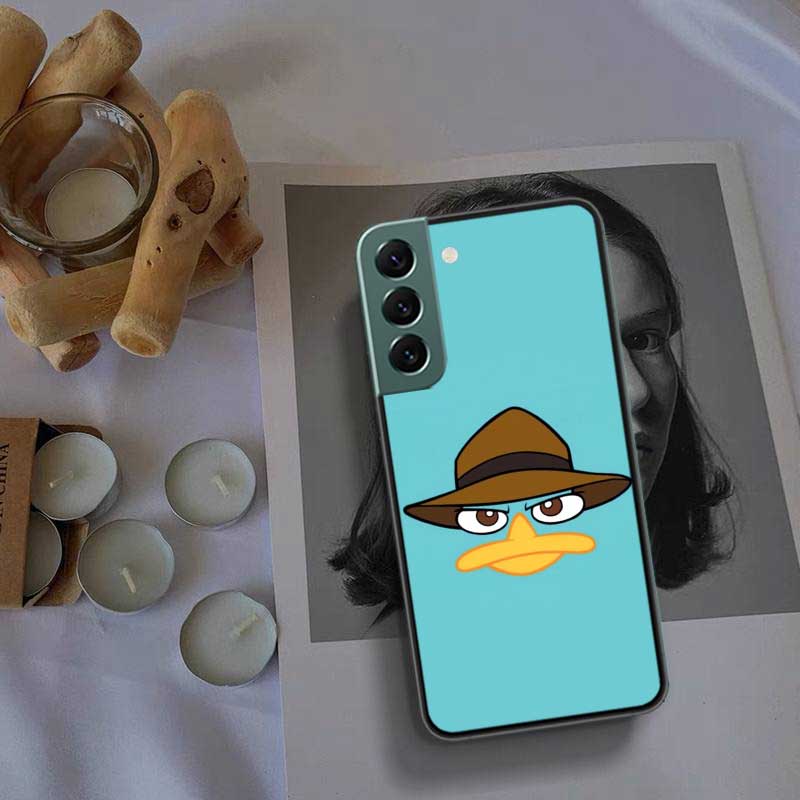 Мультяшный утконос Перри Чехол для телефона Samsung Galaxy S22 S25 Ultra S21 S10 Plus S26 Edge S20 S23 S24 FE Силиконовый S