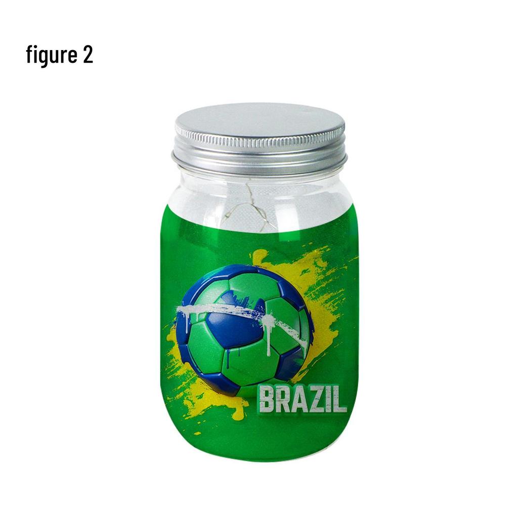 Solar Mason Jar LED String Lights with Custom World Cup Design