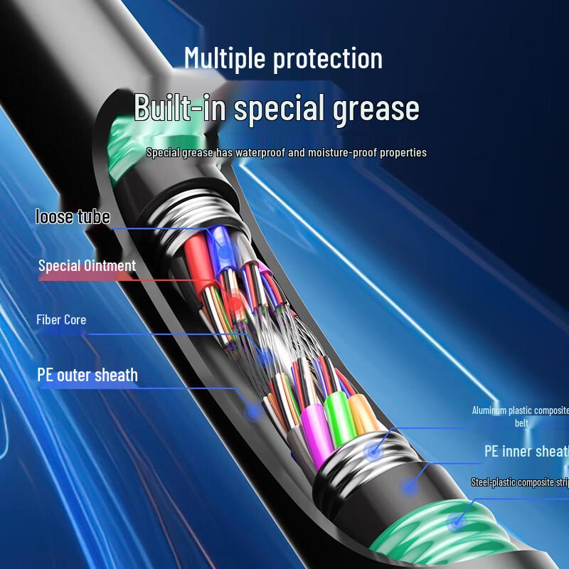 Бронированный одномодовый оптоволоконный кабель для наружного применения LIJIA GYTA53