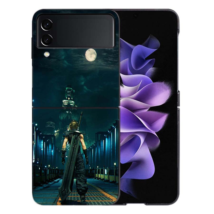 Final Fantasy VII Для Samsung Galaxy Z Flip 5 4 3 Чехол Ударопрочный Жесткий Чехол Телефон Z Flip 6 7 5G Z Flip 5 4 5G TPU PC Жесткий Coq