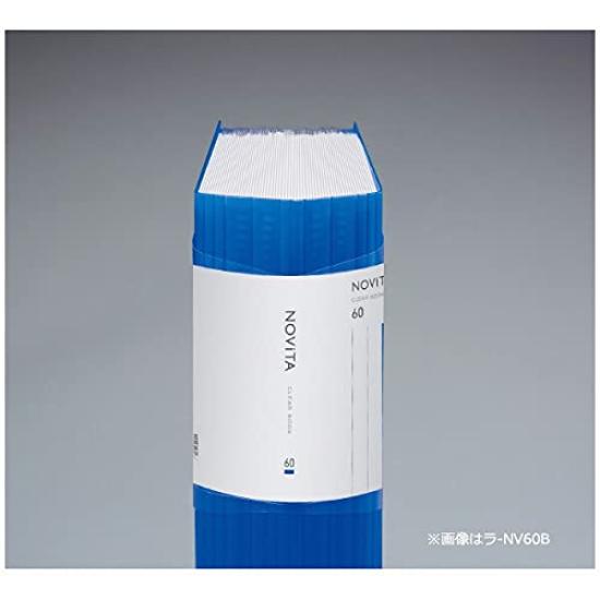 KOKUYO Прозрачная книга Novita A4 60 карманов розового цвета Купить комплект из 3 шт. (Фиксированный тип) La-NV60P [Книги оптом]