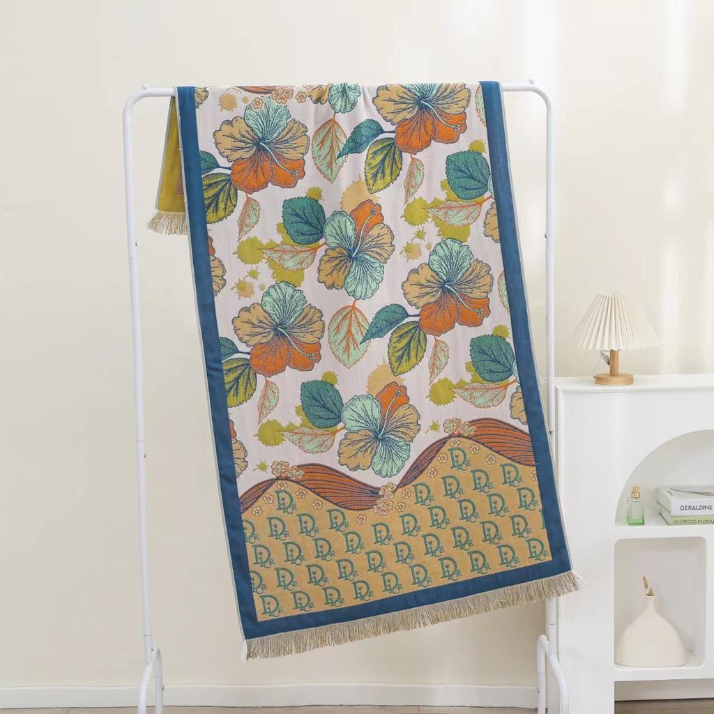 Extra Large Cotton Gauze Cartoon Bath Towel - Soft, Quick-Drying for Adults & Kids