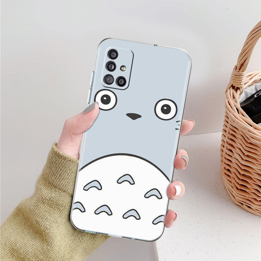 Мягкий чехол для телефона Samsung Galaxy A51 A21s A71 A12 A31 A52 A41 A32 A02s A11 A72 A42, прозрачная задняя крышка, Funda Studio Ghibli Totoro