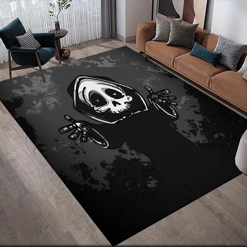 Have a Nice Death Flannel Pattern Square Carpet,Area Rug,Carpet Rug for Living Room Bedroom Sofa Playroom Decor,Non-slip Floor Mat