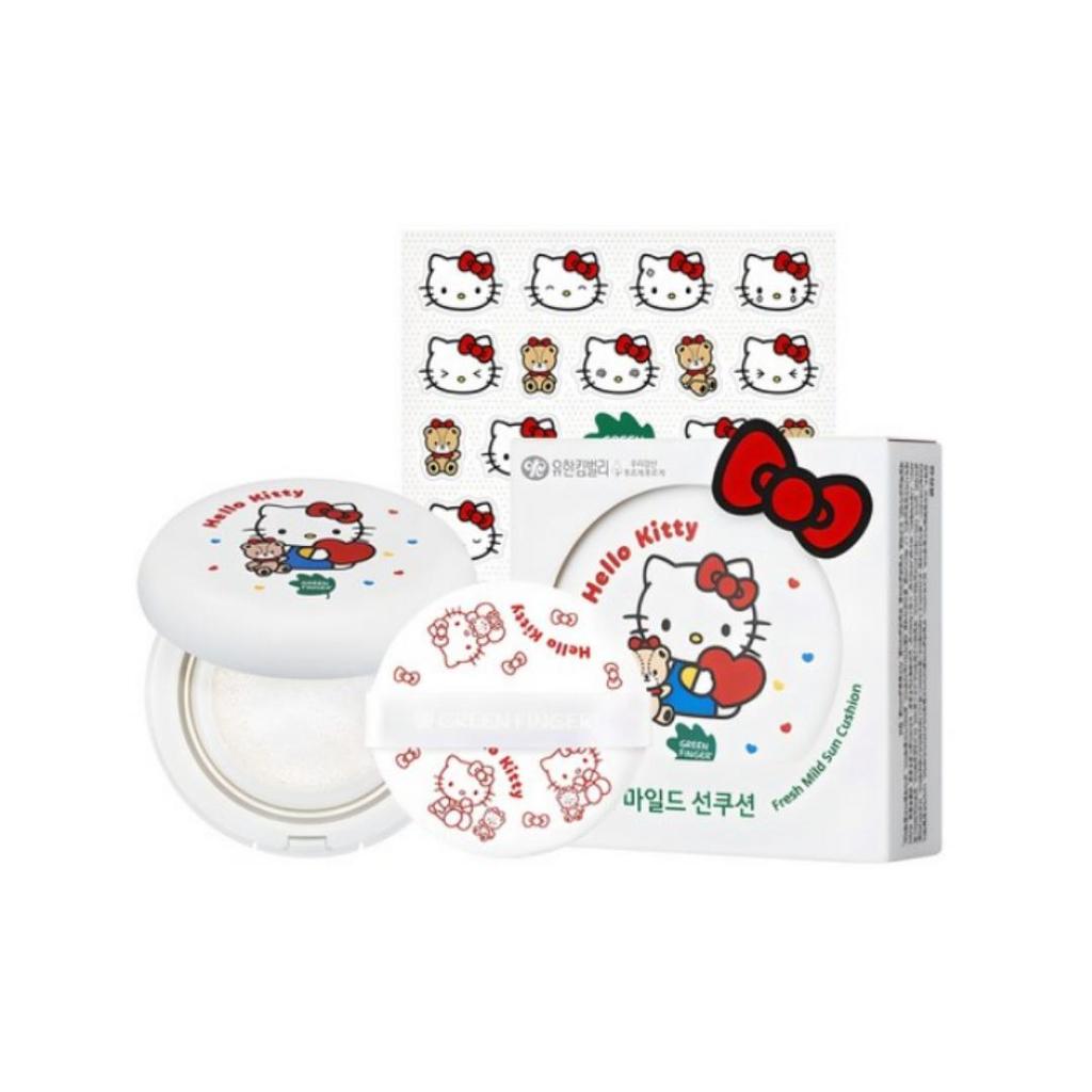 Green Finger Hello Kitty Mild Sun Cushion for Kids (SPF50+ PA++++, 14g)