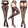 30 Styles Erotic Stockings With Garter Belt For Women Fishnet Pantyhose Plus Size Thigh High Socks Sexy Lingerie