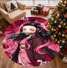 Demon Slayer Pattern Round Rug, Indoor/Outdoor Mat, for Picnic, Gameroom, Bedroom, Office, Living Room, Home Decor Carpet, Birthday Gift