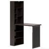Foldable Wall Mounted Desk With Storage Chalkboard Bookshelf Adjustable Shelf Workstation