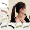 Fine Flash Banana Big Clip Solid Color Hair Clips Korean Accessories Ponytail Holder  Women